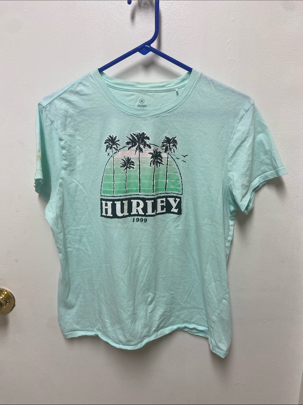 Hurley Light Mint Graphic Palm Tee